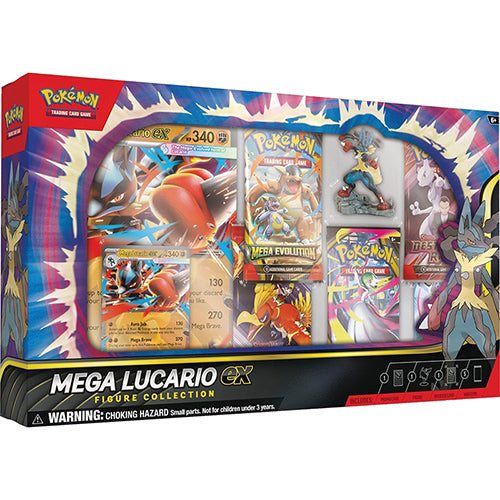 Coffret Pokémon Méga-Lucario-EX avec figurine et carte promo scellé